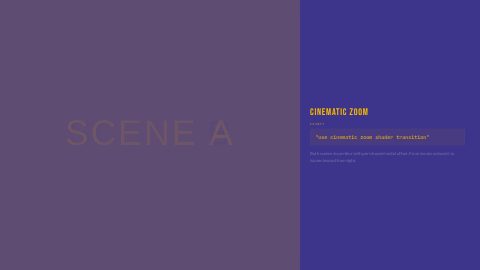 Cinematic Zoom: a frame of the template