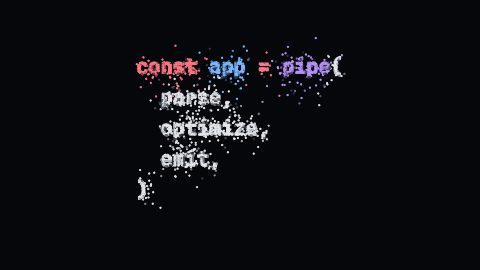 Code Particle Assemble: a frame of the template