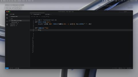 Code Snippet - Dark 2026: a frame of the template