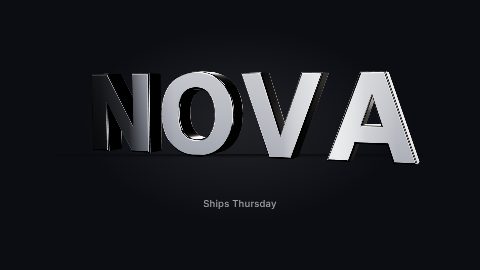 Extruded Logo: a frame of the template