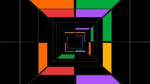 Gallery Tunnel: a frame of the template