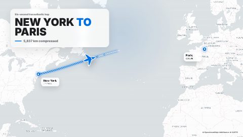 NYC Paris Flight template
