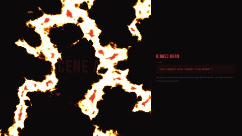 Ridged Burn: a frame of the template